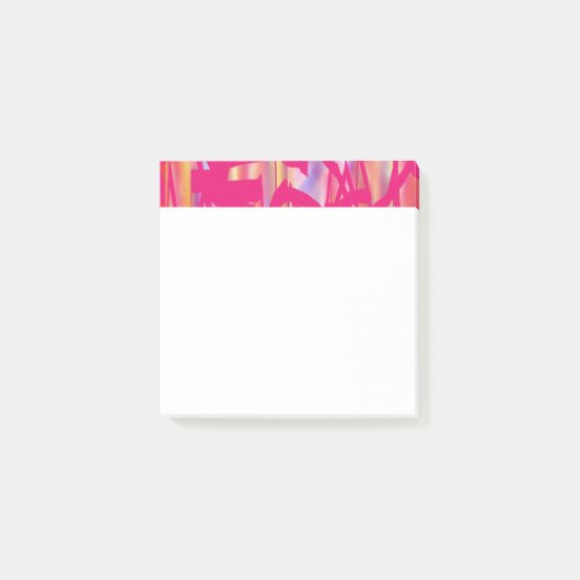 Post-it® Plaques de notes blanches d'art rose chaud (Devant)