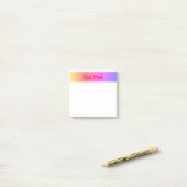 Post-it® Plaques de notes blanches inversées rose chaud (Sur un bureau)