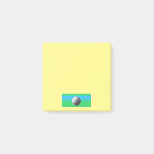 Post-it® Plaques de notes jaunes de Golf Ball (Devant)