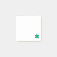 Plaquettes à notes blanches Lucky 4 Leaf Irish Clo