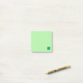 Post-it® Plaquettes de notes Lucky 4 feuilles irlandais Clo (Sur un bureau)