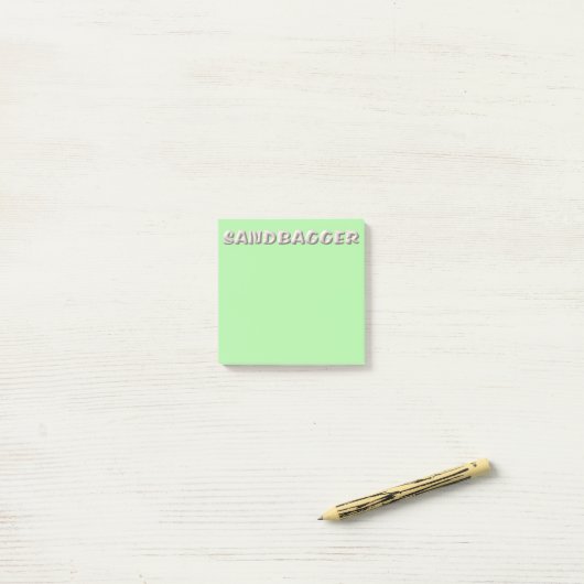 Post-it® Plaquettes de notes vertes Sandbagger (Sur un bureau)