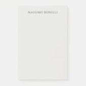 Post-it® Platinum Grey Minimalist Plain Legible Modern (Devant)