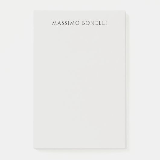 Post-it® Platinum Grey Minimalist Plain Legible Modern (Devant)