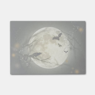 Post-it® Pleine lune avec chauves-souris et corbeau