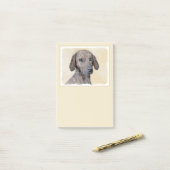 Post-it® Plott Peinture - Cute Original Chien Art (Sur un bureau)