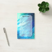 Post-it® Plume Abstrait Bleu Vert (Bureau)