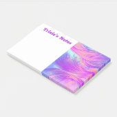 Post-it® Plumes Abstraites violettes élégantes (Incliné)
