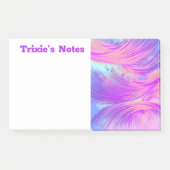 Post-it® Plumes Abstraites violettes élégantes (Devant)