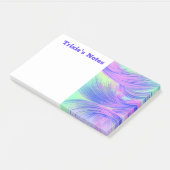 Post-it® Plumes Abstraites violettes élégantes (Incliné)