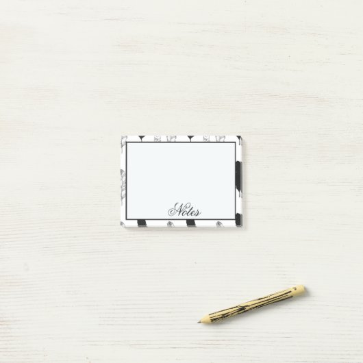 Post-it® Plumes noires et blanches (Sur un bureau)