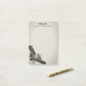 Post-it® Plumes sur texturé Arrière - plan personnalisé (Sur un bureau)