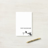 Post-it® Plus Raven Poem Edgar Allan Poe Citation (Sur un bureau)