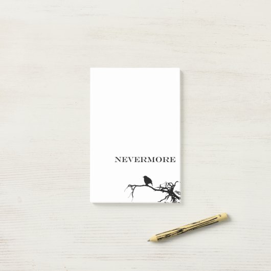 Post-it® Plus Raven Poem Edgar Allan Poe Citation (Sur un bureau)