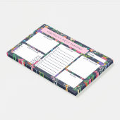 Post-it® Plutôt Bleu Bleu Fleur Bleu Bleu Motif Planificate (Incliné)