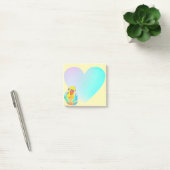 Post-it® Plutôt Budgerigar Parakeet Rainbow Ombre Heart (Bureau)