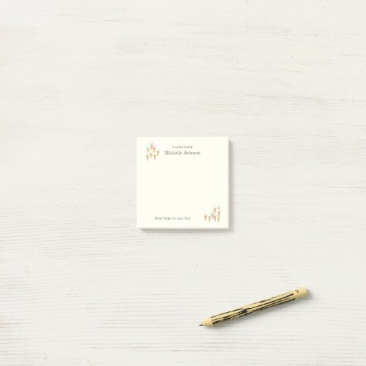 Post-it® Plutôt Personnalisé Fun Ice Crème Adhésif Pad (Sur un bureau)