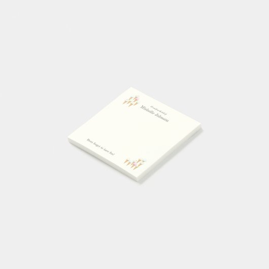 Post-it® Plutôt Personnalisé Fun Ice Crème Adhésif Pad (Incliné)
