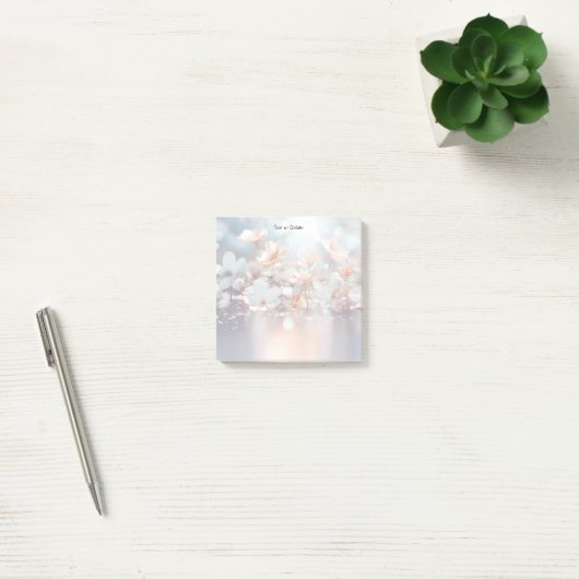 Post-it® Poche blanche Floral Post it Notes (Bureau)