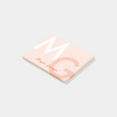 Post-it® Poche minimaliste Nettoyer Moderne Grand Monogramm (Incliné)