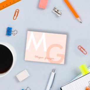 Post-it® Poche minimaliste Nettoyer Moderne Grand Monogramm