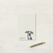 Post-it® Podenco et Galgo en noir et blanc et gris (Sur un bureau)