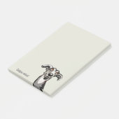 Post-it® Podenco et Galgo en noir et blanc et gris (Incliné)