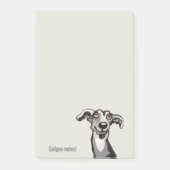 Post-it® Podenco et Galgo en noir et blanc et gris (Devant)