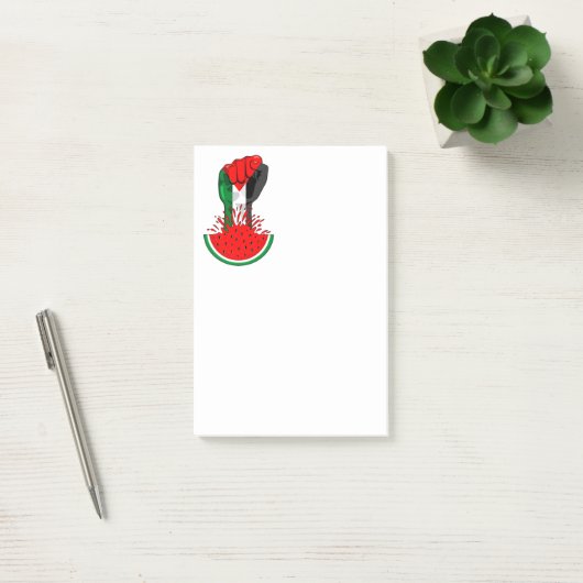 Post-it® Poing de résistance palestinienne sur le symbole d (Bureau)