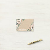 Post-it® Poinsététie blanche en papier kraft (Sur un bureau)