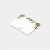Post-it® Poinsettia Christmas Ajouter Destinataires Nom Cad (Incliné)