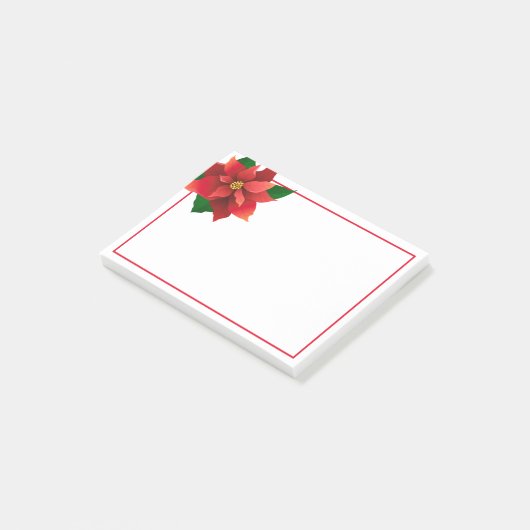 Post-it® Poinsettia de Courrier--Note-Noël (Incliné)