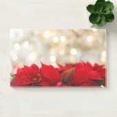 Post-it® Poinsettias rouges avec Golden Bokeh Noël (Bureau)