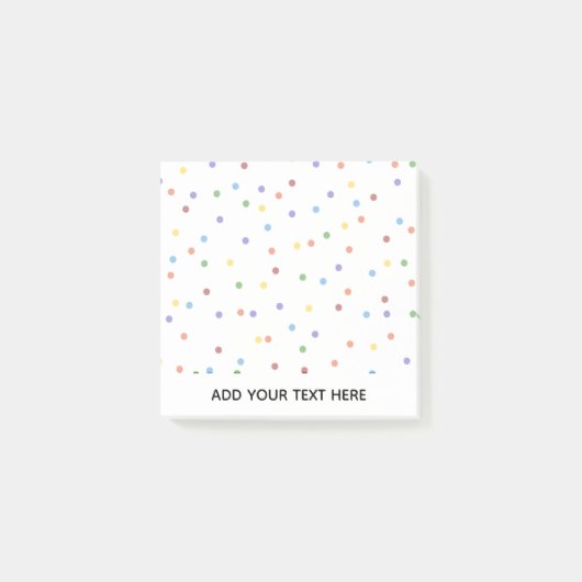 Post-it® Point de Polka Confetti Arc-en-ciel (Devant)
