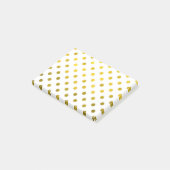 Post-it® Point de polka métallique de feuille d'or sur le (Incliné)