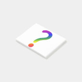 Post-it® Point d'interrogation arc-en-ciel (Incliné)
