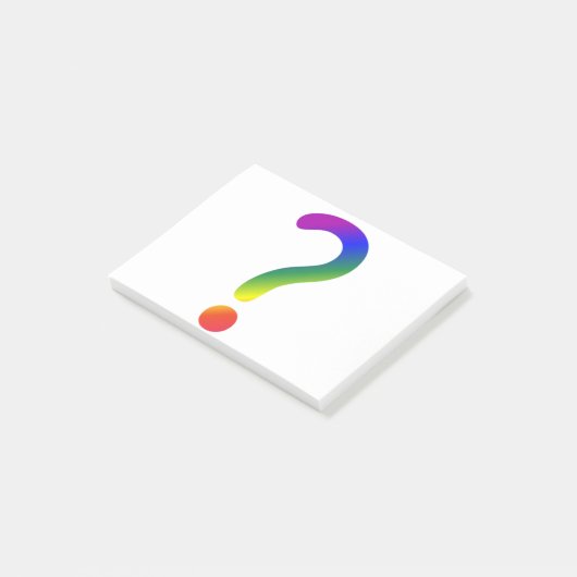 Post-it® Point d'interrogation arc-en-ciel (Incliné)