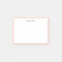 Point Polka Bordé Rose Simple Élégant
