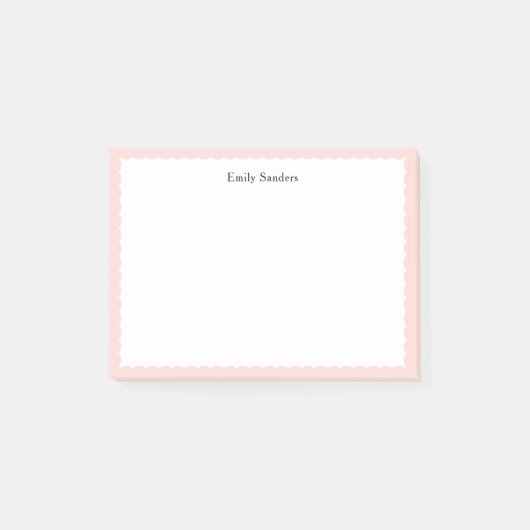 Post-it® Point Polka Bordé Rose Simple Élégant (Devant)