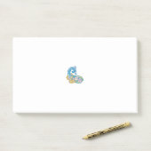 Post-it® Point, Sherpa Blue, Design de sable doré (Sur un bureau)