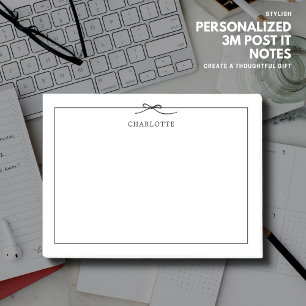 Post-it® Pointage noir minimaliste Notes personnalisées