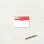 Post-it® Pointe blanc et rouge monogramme (Sur un bureau)