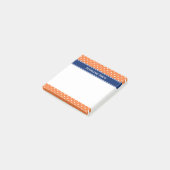 Post-it® Pointe Polka blanche orange avec Bleu Royal (Incliné)