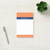 Post-it® Pointe Polka blanche orange avec Bleu Royal (Bureau)