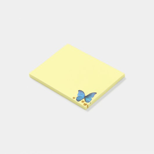 Post-it® Points Blue Butterfly & Gold Confetti (Incliné)