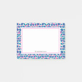 Post-it® Points Boho rose et bleu Abstraits (Devant)