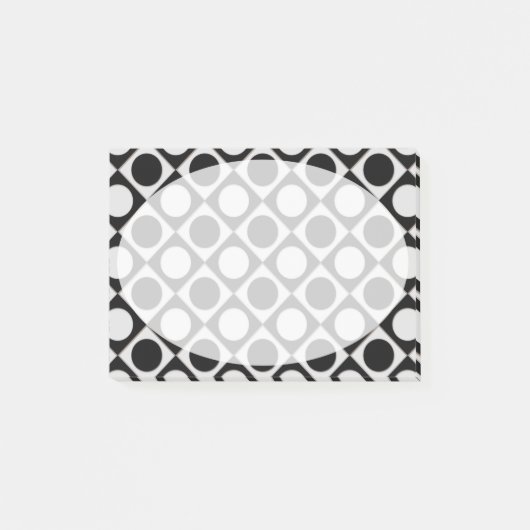 Post-it® Points & Carrés / noir blanc + vos idées (Devant)
