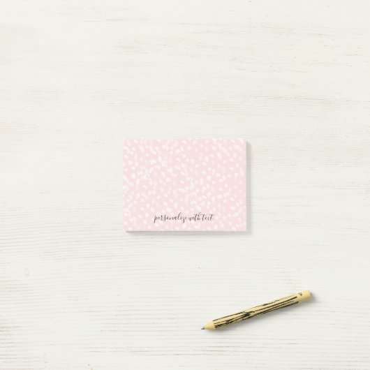Post-it® Points Chic Rose Blanc (Sur un bureau)