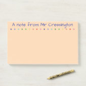 Post-it® Points colorés de l'enseignant (Sur un bureau)