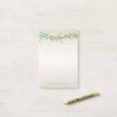 Post-it® Points colorés modernes,Gouttes - Personnalisé (Sur un bureau)